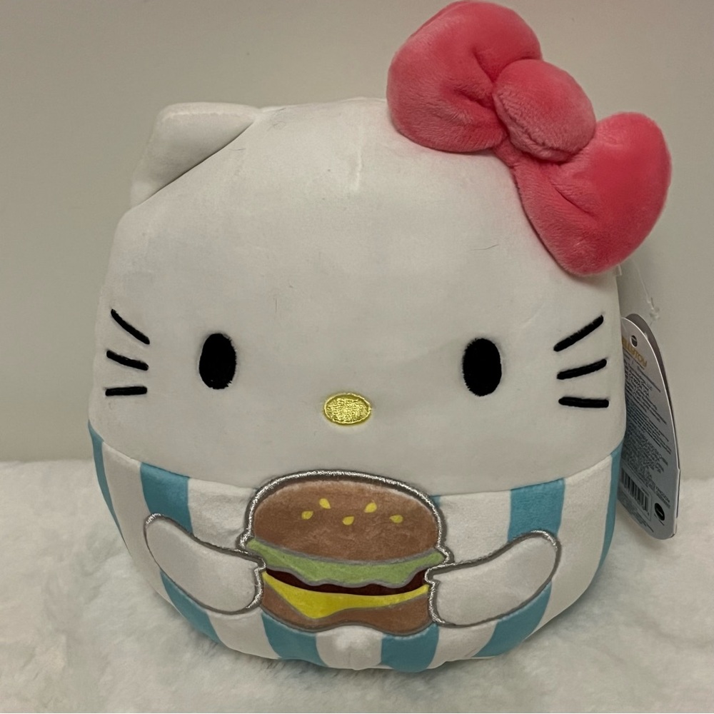 Squishmallow Hello Kitty, Cheese Burger 🍔, 8” New